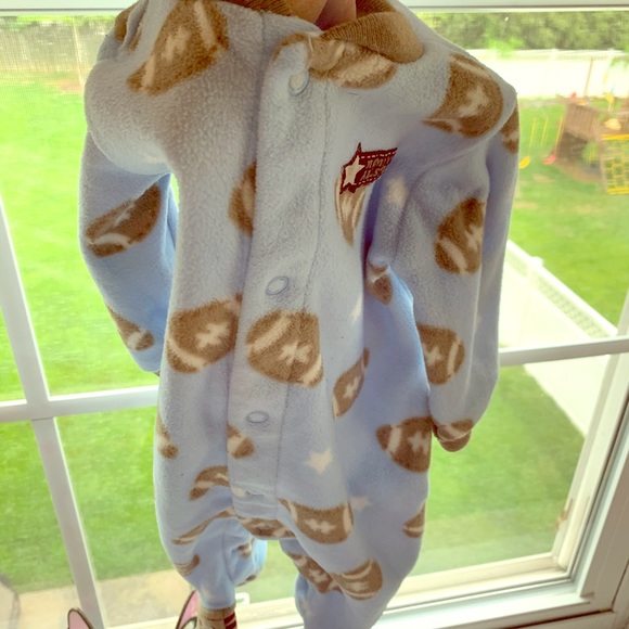 child of mine Other - 0-3 month fleece boy sleeper football